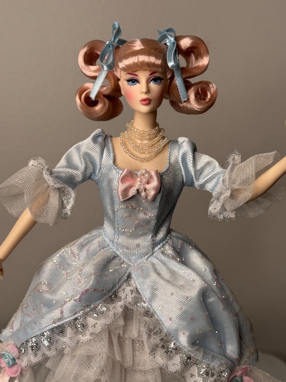 SOLD Lion Dance Platinum Journey 2 Doll Mizi Pink Hair Custom Pastel Blue French